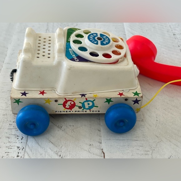 Fisher Price Classics Retro Chatter Telephone Rotary Dial Vintage Toy made n USA - Picture 7 of 9